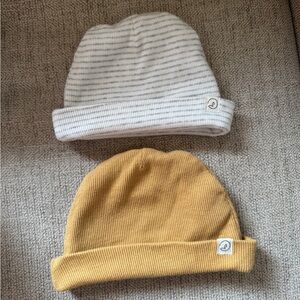 Carters organic cotton baby beanies hat set
